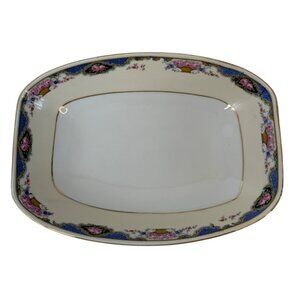 VTG Edelstein Bavaria Porcelain Serving Dish Floral & Gold 10" X 7" X 2" P10128